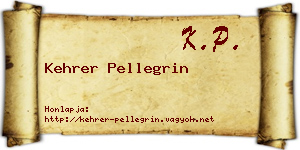 Kehrer Pellegrin névjegykártya